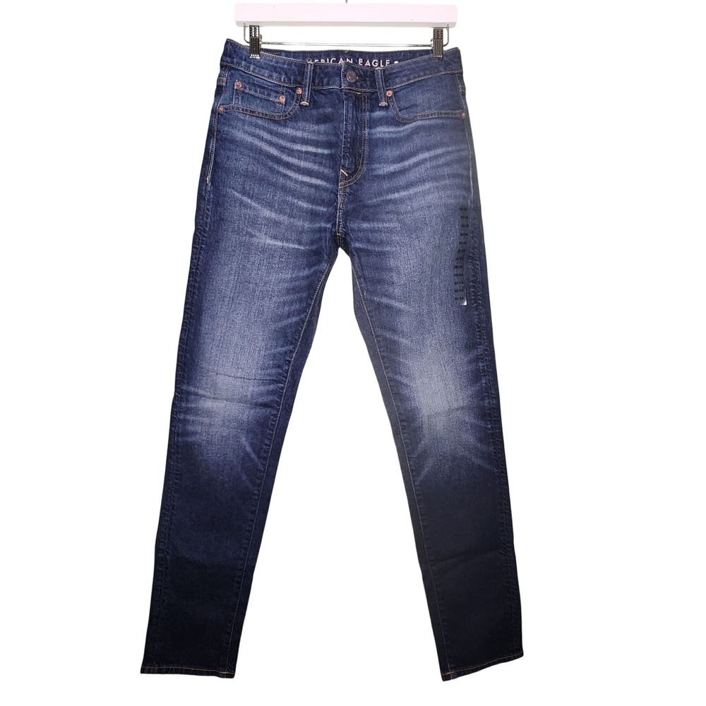 American Eagle Mens Jeans Flex Athletic Fit 30x34 Blue Dark Wash‎